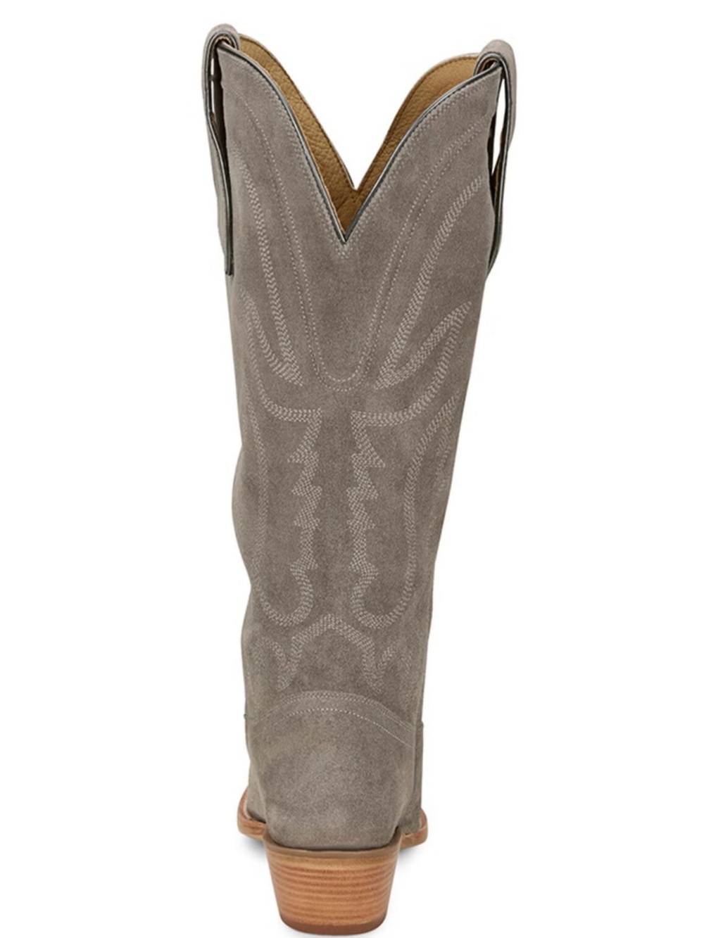Tony Lama Taupe Embossed Western Knee Boots size 9 - Picture 6 of 9